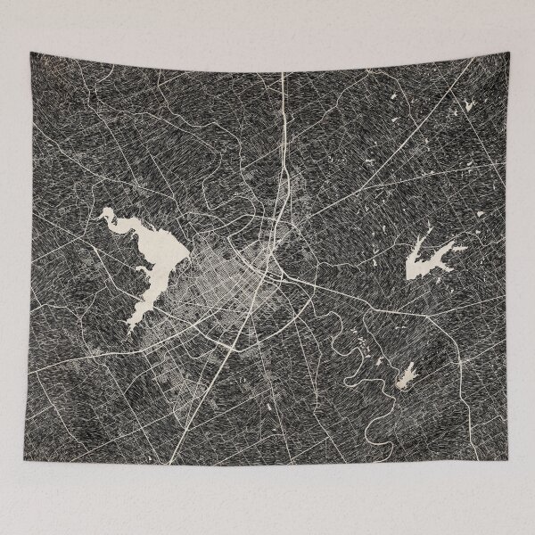 Item preview, Waco map Texas Ink lines designed and sold by InkMaps.