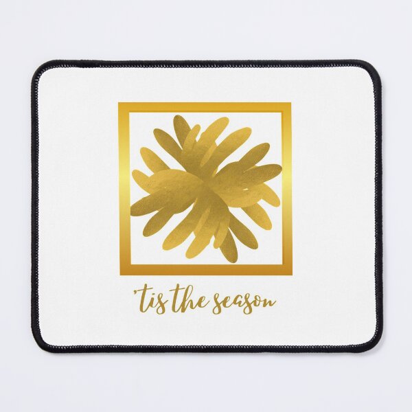 Item preview, “‘TIS THE SEASON” GOLD METALLIC ABSTRACT DESIGN (on white) designed and sold by EllieMonroe.