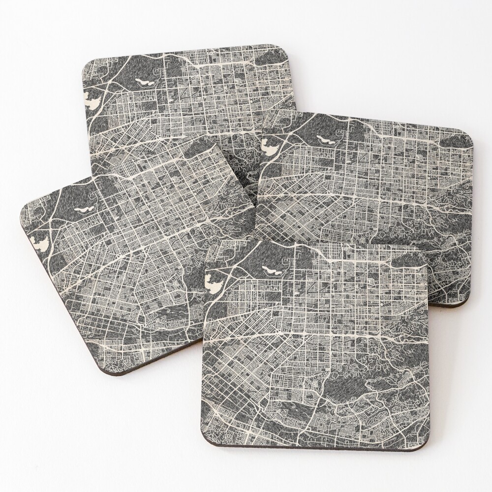 Vista previa del artículo con la obra «Posavasos (lote de 4)», diseñado y vendido por InkMaps.