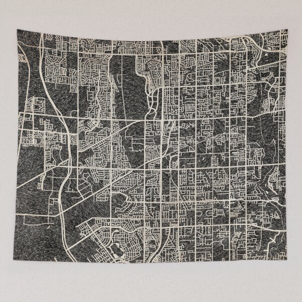 Item preview, West Jordan map Utah Ink lines designed and sold by InkMaps.