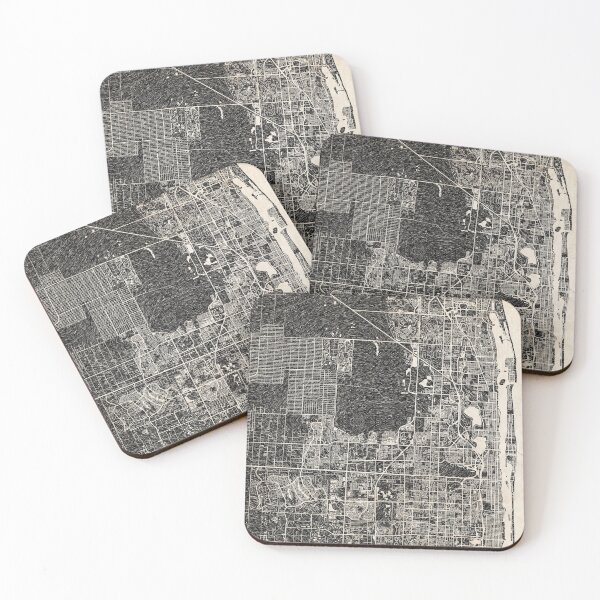 Item preview, West Palm Beach map Florida Ink lines designed and sold by InkMaps.