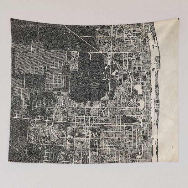 Item preview, West Palm Beach map Florida Ink lines designed and sold by InkMaps.