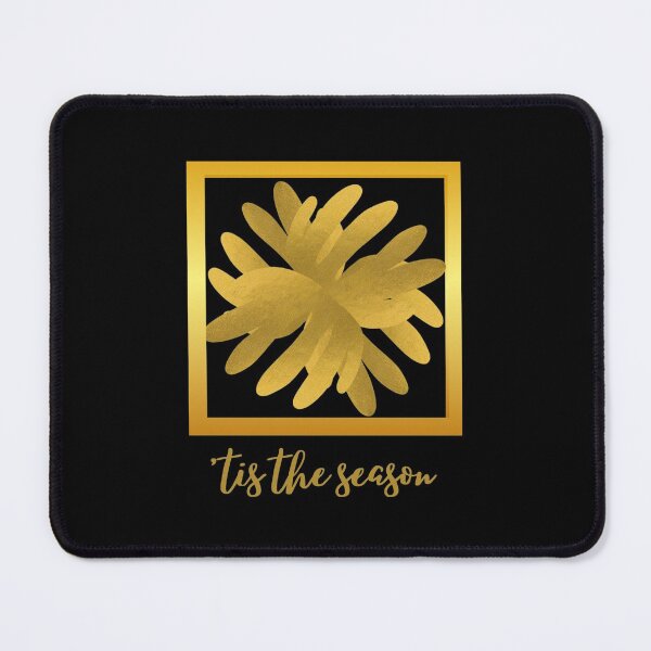 Item preview, “‘TIS THE SEASON” GOLD METALLIC ABSTRACT DESIGN (on black) designed and sold by EllieMonroe.
