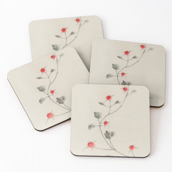 Item preview, Small Red Blossoms on a Vine by Katsushika Hokusai designed and sold by hotsaucefactory.