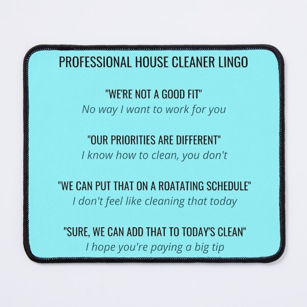 Item preview, Professional House Cleaner Lingo Novelty Gift Cleaning Lady designed and sold by SavvyCleaner.