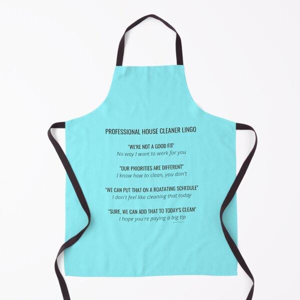 Cleaning Makes Me Feel Young Cleaning Lady Gifts Apron for Sale by  SavvyCleaner