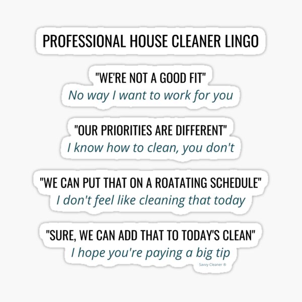 Item preview, Professional House Cleaner Lingo Novelty Gift Cleaning Lady designed and sold by SavvyCleaner.