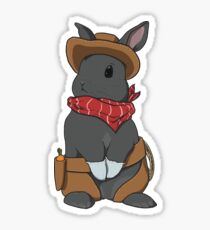 Cowboy Bunny Rabbit Sticker