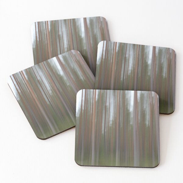 Item preview, Motion blurred pine trees in forest designed and sold by Alelmisira.