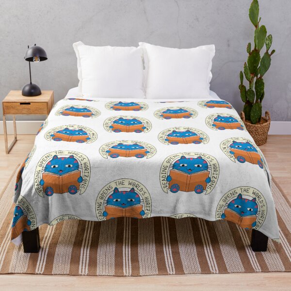 Item preview, Blue Cat Who Loves To Read designed and sold by andriandesain.