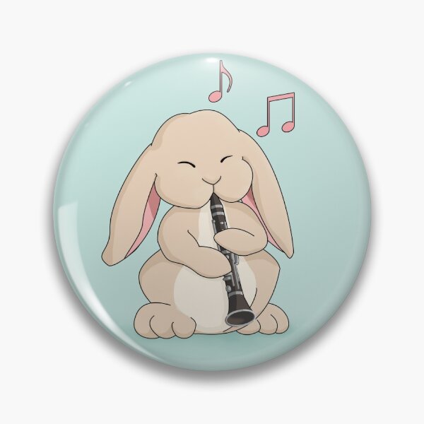 Item preview, Cute Bunny Playing Clarinet designed and sold by Jazznote.
