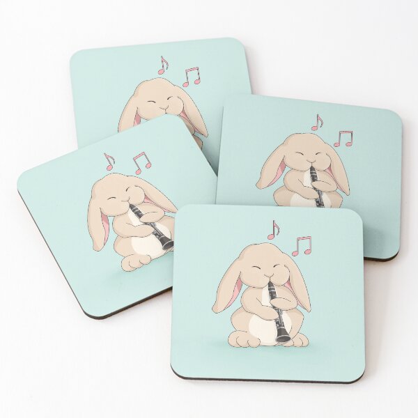 Item preview, Cute Bunny Playing Clarinet designed and sold by Jazznote.