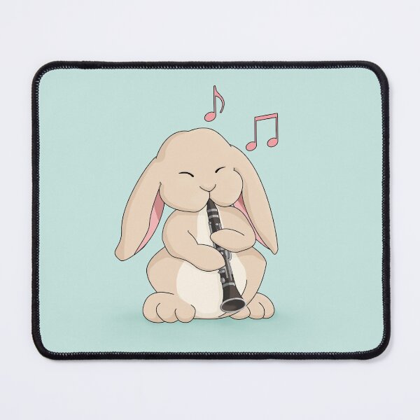 Item preview, Cute Bunny Playing Clarinet designed and sold by Jazznote.
