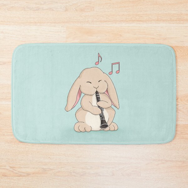 Item preview, Cute Bunny Playing Clarinet designed and sold by Jazznote.