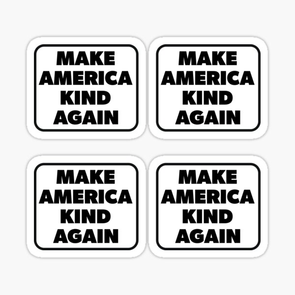 Make America Kind Again Bumper Sticker (Nice Love Gentle Loving cariing  Vinyl Decal (3 x 9 inch)