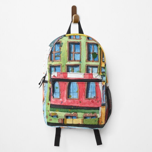 Item preview, Watercolor illustration - vibrant houses designed and sold by IevaLiART.