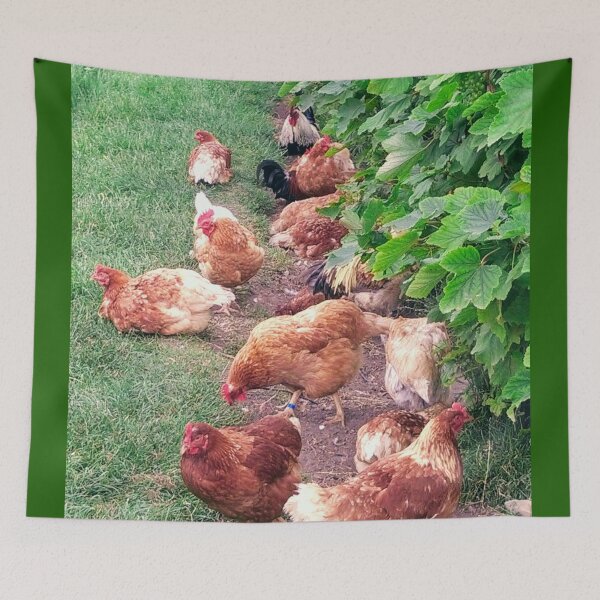 Item preview, Vineyard With Chickens designed and sold by hajarsdeco.