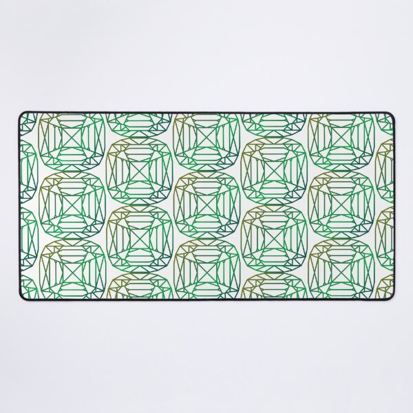 KALIEDOSCIPE SQUARE PATTERN MULTI COLORED GREEN Desk Mat
