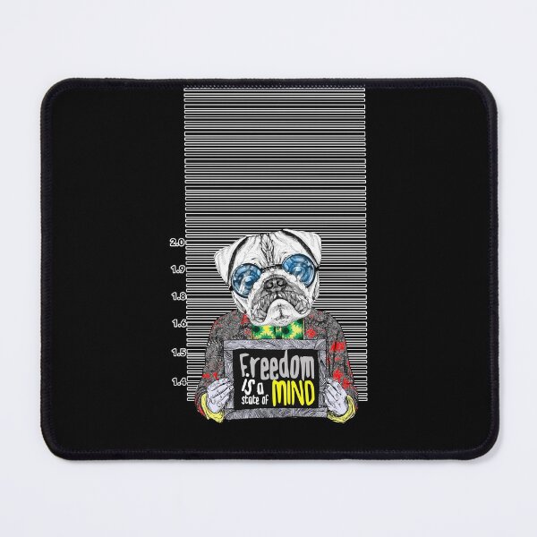 Item preview, Pug quotes Freedom designed and sold by fakeface.