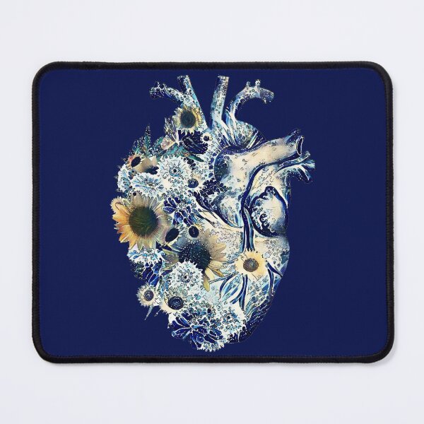Item preview, Human heart and big wave, blue color,lover of the waves and the sea, the sea in my heart, watercolor designed and sold by Collagedream.