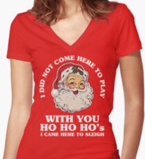I Came To Sleigh Women's Fitted V-Neck T-Shirt