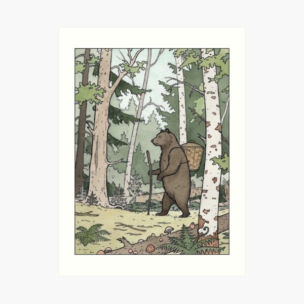 Bear in the Woods Art Print