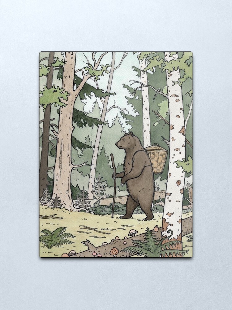 Alternate view of Bear in the Woods Metal Print