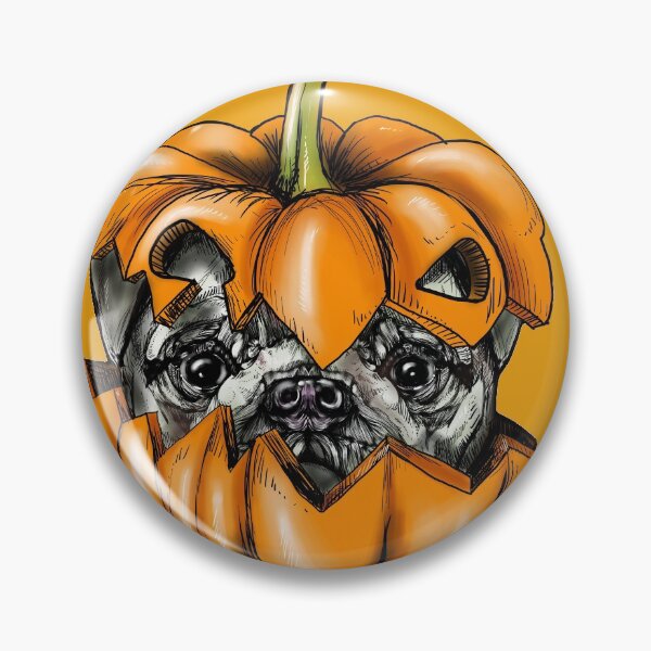 Item preview, Halloween Pumpkin Pug designed and sold by fakeface.