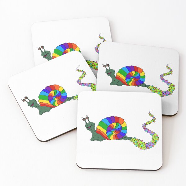 Item preview, Rainbow snail trail designed and sold by MickeyLaLa.
