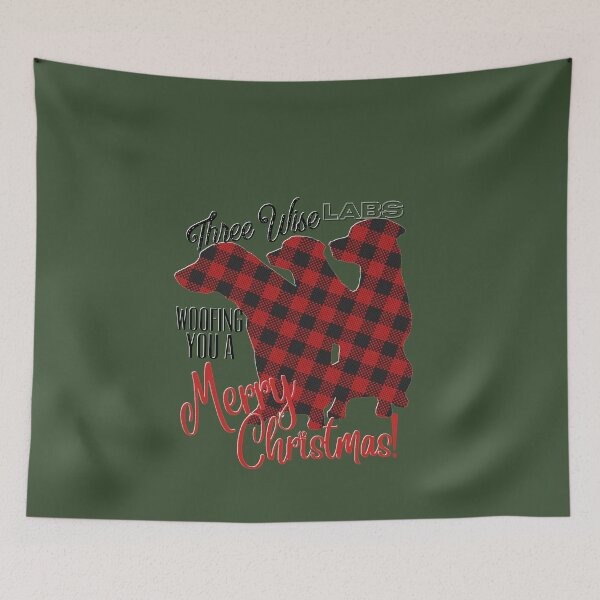 Item preview, Labrador Retriever Buffalo Plaid Merry Christmas Design, Woofing You a Merry Christmas for Lab Lovers designed and sold by LifeCrush.
