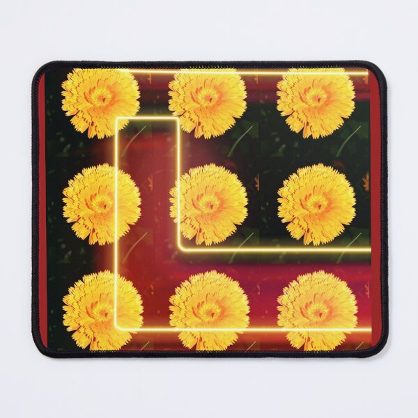 Item preview, All Nine - 9 neon look flowers - yellow marigold photo design designed and sold by kikidu21.