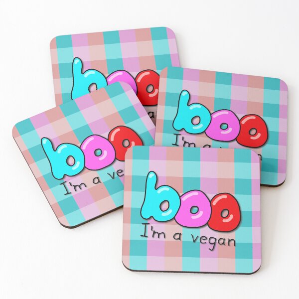 Item preview, Boo, I am a vegan - plaid designed and sold by reIntegration.