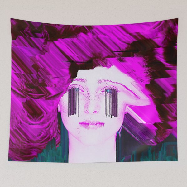Item preview, Glitch Girl Vaporwave Glitch Art designed and sold by glitchhub.