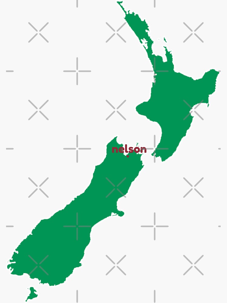 "Nelson, New Zealand map" Sticker for Sale by DaryaDarya Redbubble
