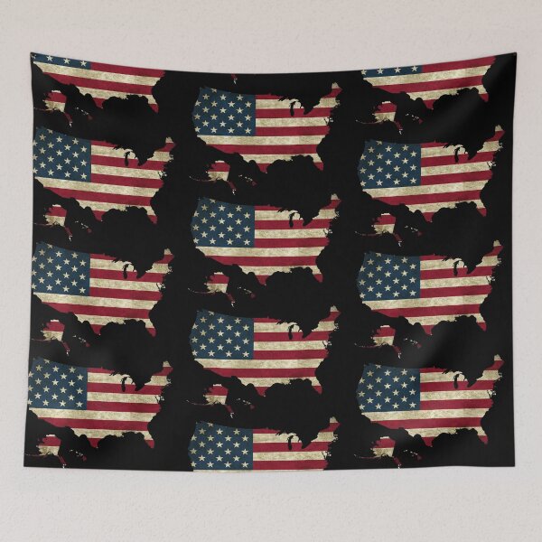 Item preview, USA flag on map designed and sold by Nathan26.