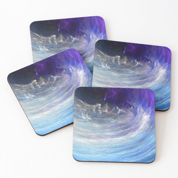 Item preview, Cascade in Colour number 1 - Abstract Stream in Sky Blue and Purple designed and sold by Mandy Collins.