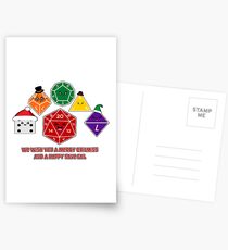 Polyhedral Pals - Merry CritMiss! Postcards