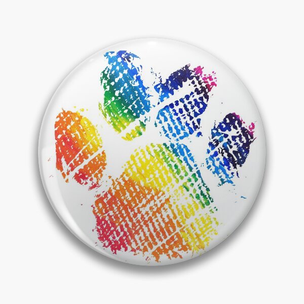 Item preview, Rainbow Paw Print designed and sold by beardsandcats.