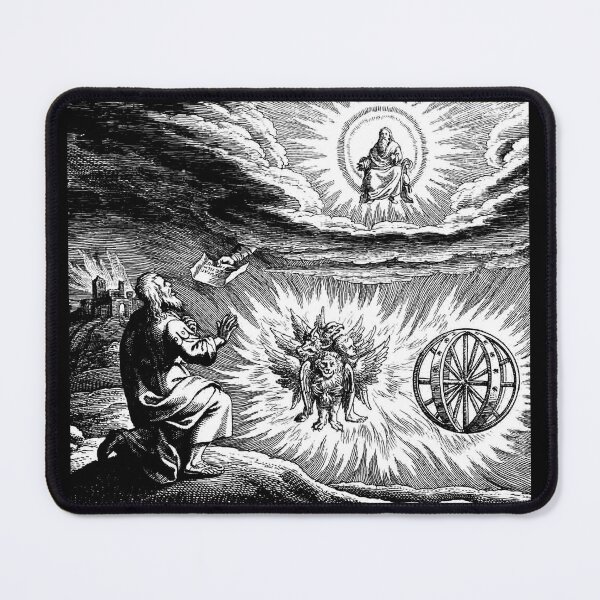 UFOs in Ancient Art. Chariot vision of Ezekiel. Mouse Pad
