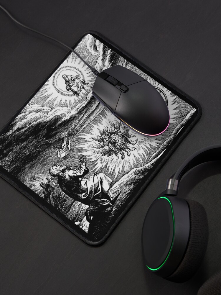 Alternate view of UFOs in Ancient Art. Chariot vision of Ezekiel. Mouse Pad