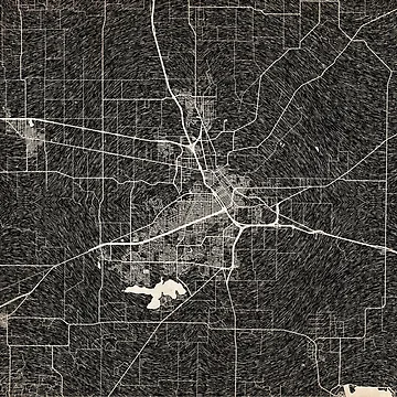 Vorschaubild zum Design Wichita Falls map Texas Ink lines von InkMaps