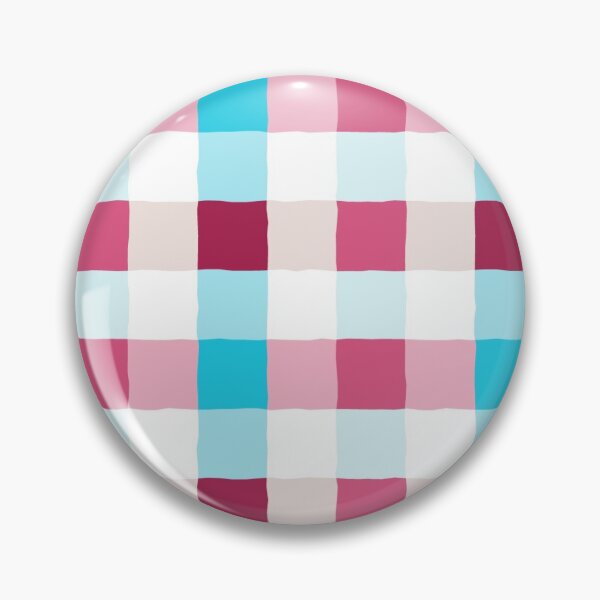 Item preview, irregular gingham pink and blue on white designed and sold by colorofmagic.