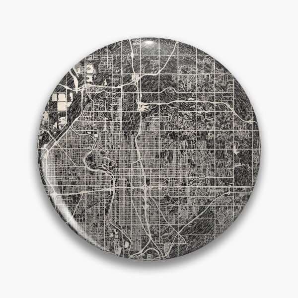 Item preview, Wichita map Kansas Ink lines 2 designed and sold by InkMaps.