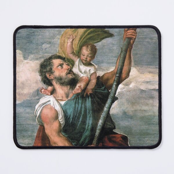 Item preview, Saint Christopher carrying the Christ Child Fresco designed and sold by Beltschazar.