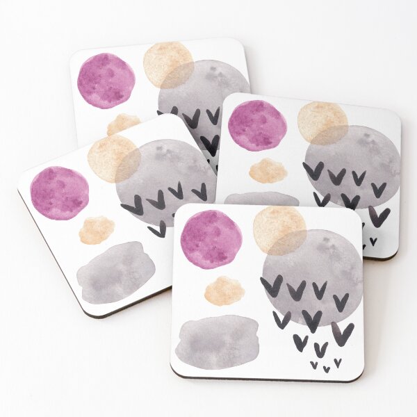 Item preview, Watercolor fashion spots in black, gold and purple designed and sold by SKhappyartist.