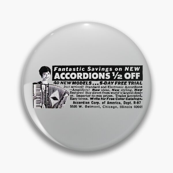 Item preview, ACCORDIONS - HALF PRICE! - ADVERT designed and sold by ThrowbackAds.