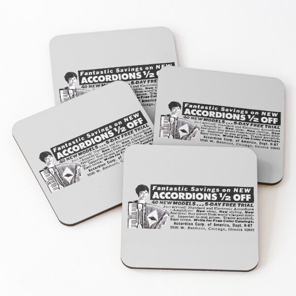Item preview, ACCORDIONS - HALF PRICE! - ADVERT designed and sold by ThrowbackAds.