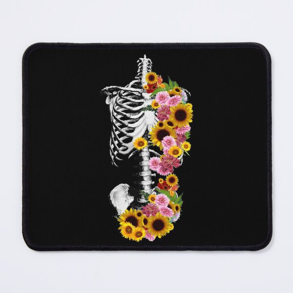Item preview, Floral Botanical anatomy, rib cage, pelvis, sunflowers, daisy, skeleton designed and sold by Collagedream.