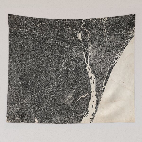 Item preview, Wilmington map North Carolina Ink lines designed and sold by InkMaps.