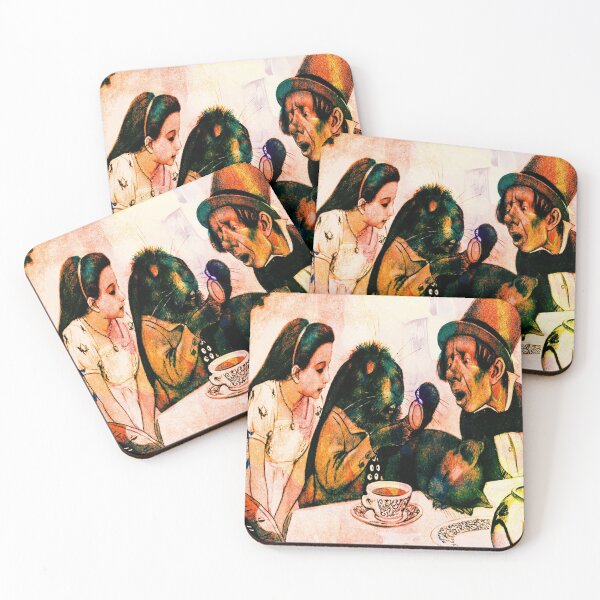 Item preview, Alice and Mad Hatter i'm late Tea party wonderland vintage designed and sold by toastygoat.